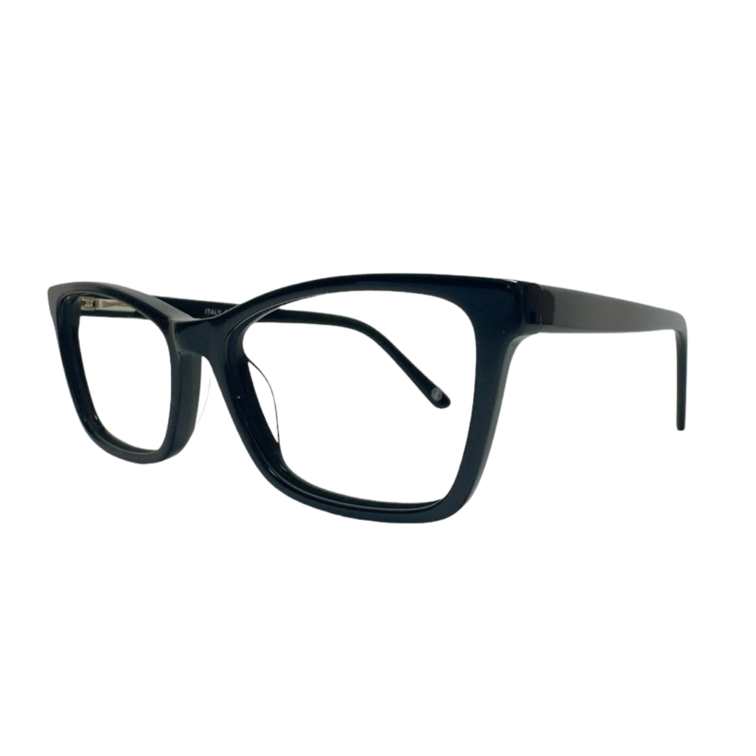 Glossy Black Acetate Glasses SUBR6623 C1 54