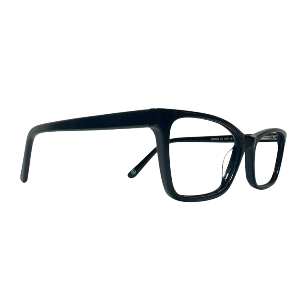 Glossy Black Acetate Glasses SUBR6623 C1 54
