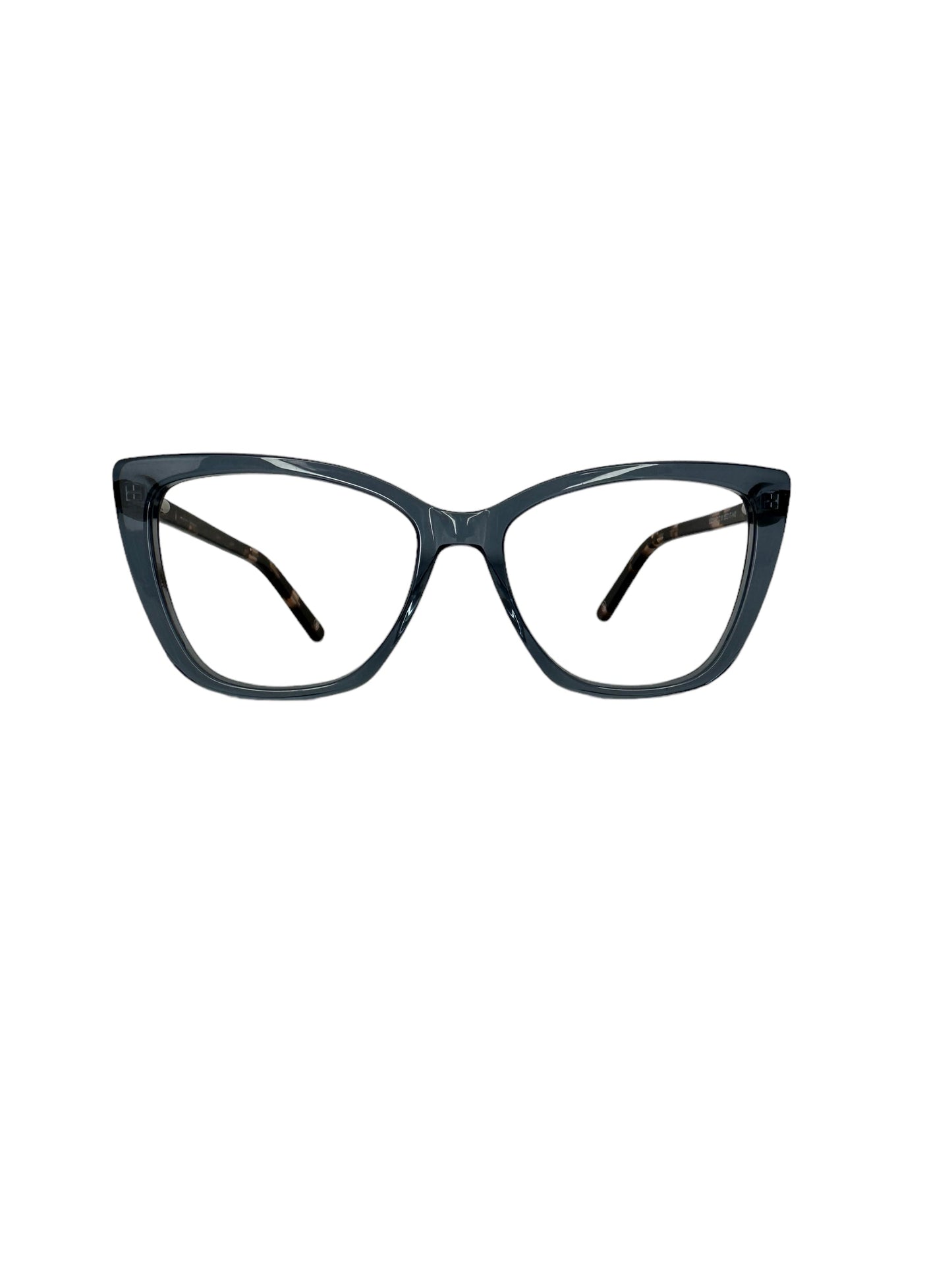 Óculos Feminino Acetado Azul Transparente Haste Mesclado SULQ3040 C10 55