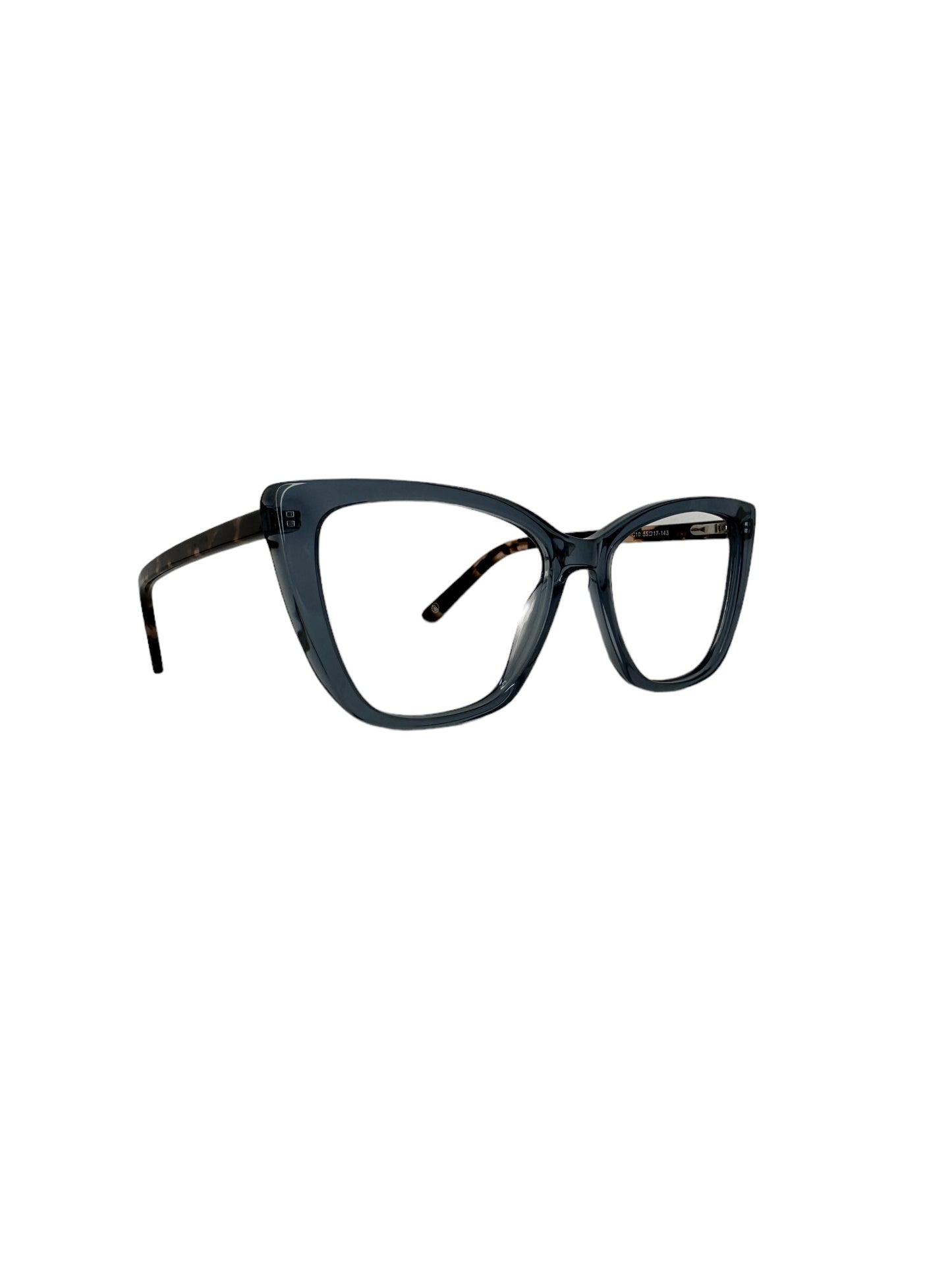 Óculos Feminino Acetado Azul Transparente Haste Mesclado SULQ3040 C10 55