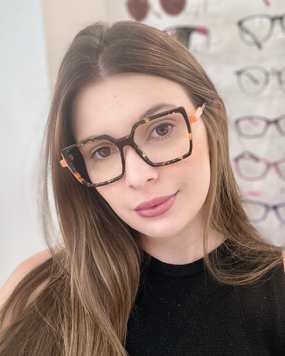 Óculos Feminino de Acetato Mesclado com Haste Revestida em Detalhe Coral SUBW3120 C5 52