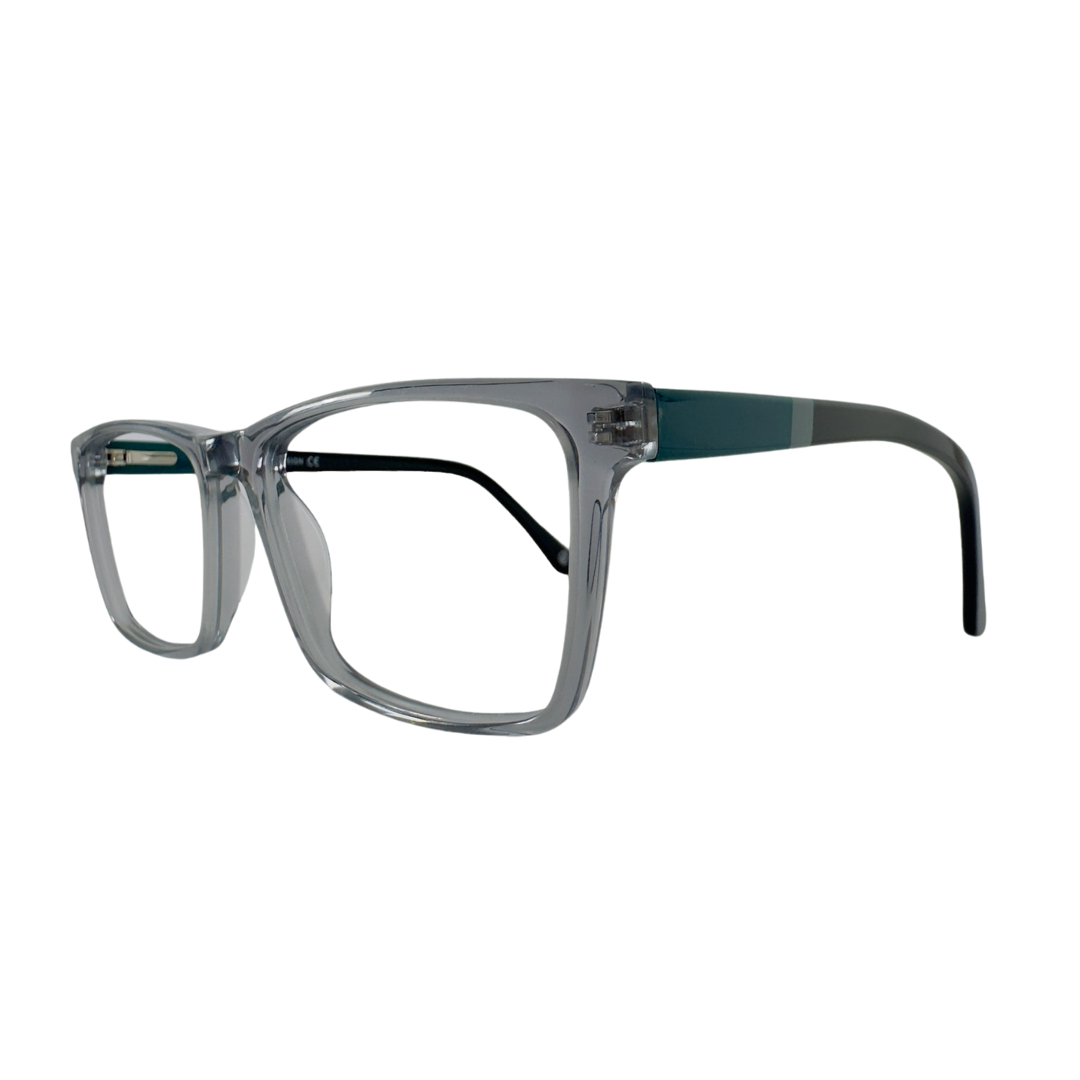 Óculos Masculino Acetato Preto Fosco com Interior Azul e Haste Preta e Azul SUBR6642 C4 55