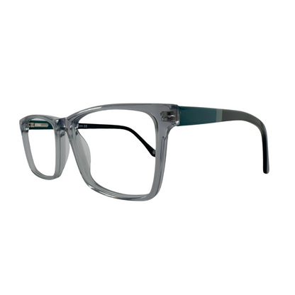 Óculos Masculino Acetato Preto Fosco com Interior Azul e Haste Preta e Azul SUBR6642 C4 55