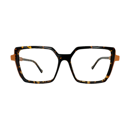 Óculos Feminino de Acetato Mesclado com Haste Revestida em Detalhe Coral SUBW3120 C5 52