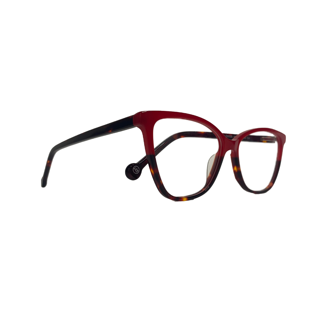 Óculos Feminino Mesclado com Vermelho SULQ6005 C4 53