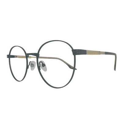 Óculos Feminino Metal Preto com Haste Revestida com Acetato Dourado SU59313 C1 51