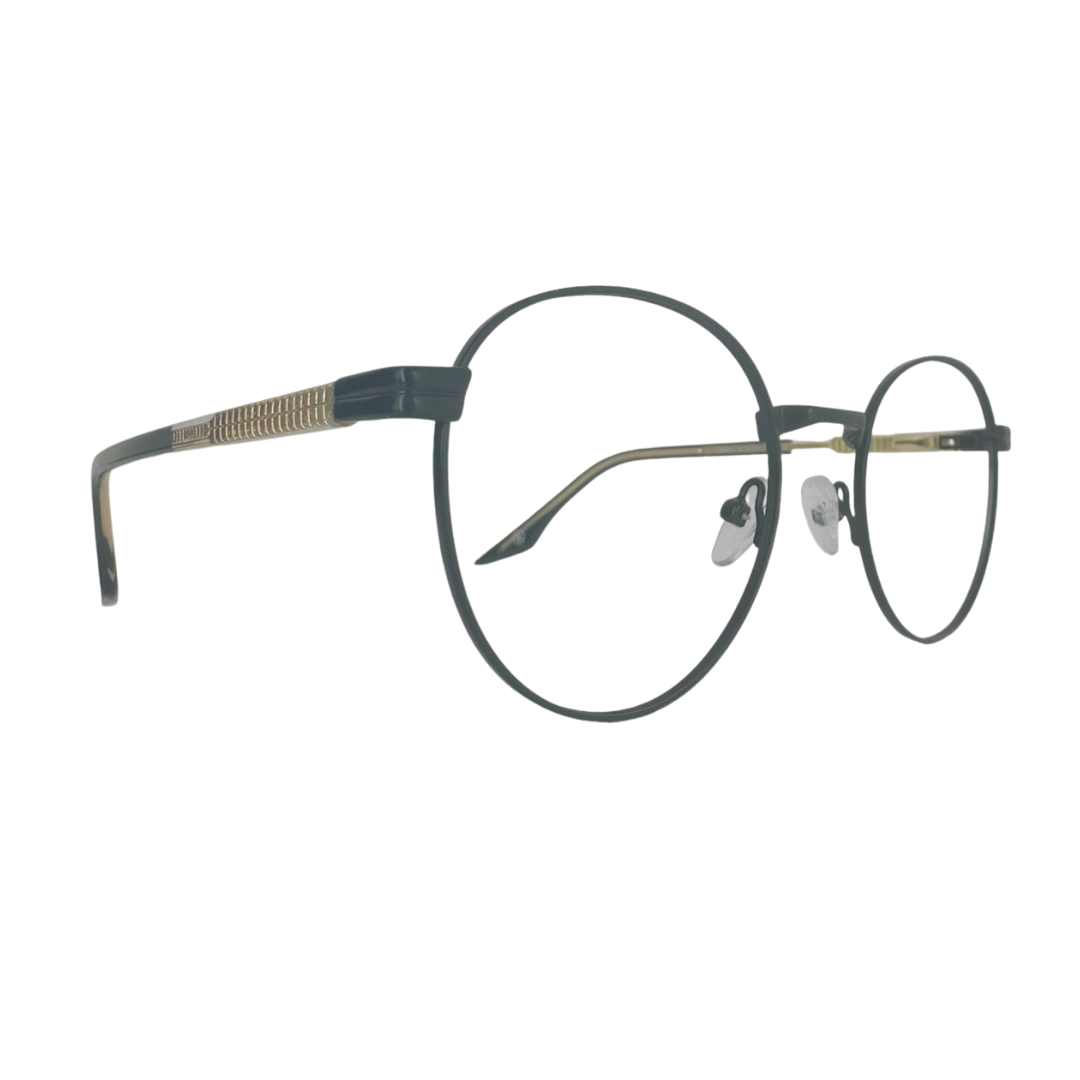 Óculos Feminino Metal Preto com Haste Revestida com Acetato Dourado SU59313 C1 51