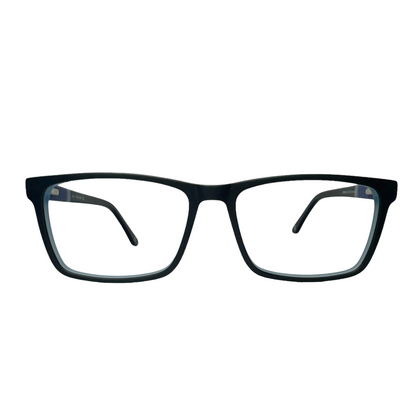 Óculos Masculino Acetato Preto Fosco com Interior Azul e Haste Preta e Azul SUBR6642 C4 55